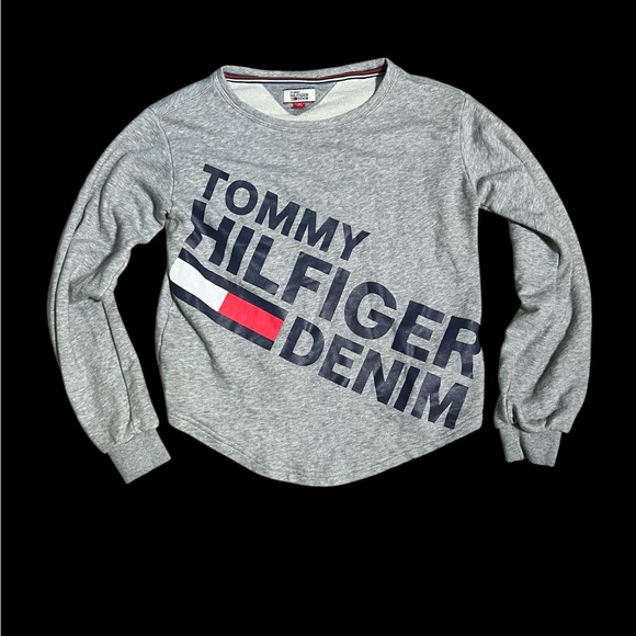 Tommy Hilfiger With Gray Logo Sweatshirt - Picture 1 of 8
